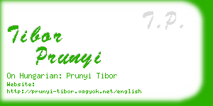 tibor prunyi business card